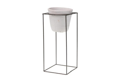 Luxe Bloempot ANETA Wit - 11 x 11 x 25/29 cm - Lucy's Living