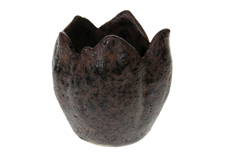 Luxe Bloempot SIENNA Grijs/Zwart – ø 9 cm - Lucy&