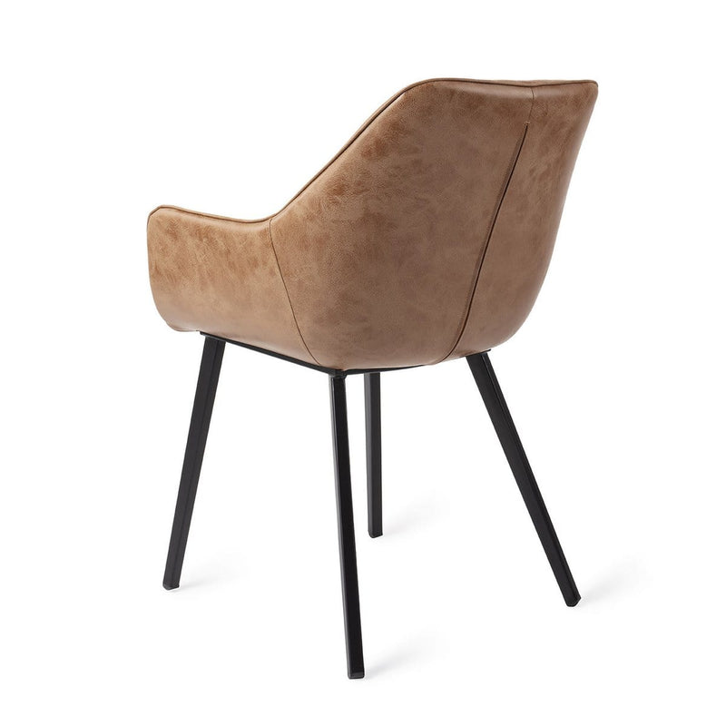 Eetkamerstoel LONDON Vegan Leer - Cognac - Lucy&