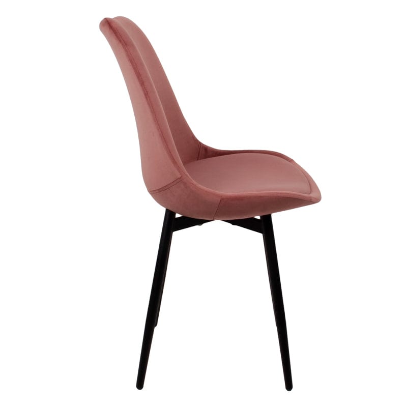 Luxe Eetkamerstoel LEAF Roze – ø 47x52.5x87 cm - Lucy&