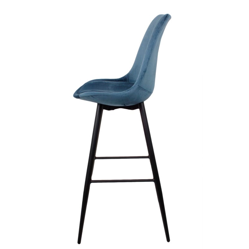 Luxe Barkruk LEAVE BAR Blauw – 51x58x117 cm - Lucy&