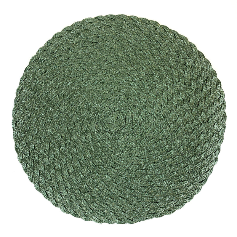 Luxe Placemat HAS - ø 38 cm - Groen - Lucy&