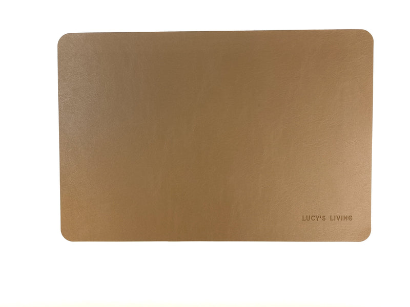 Luxe Placemat ALLORA - 45 x 30 cm - Camel/Bruin - Lucy&