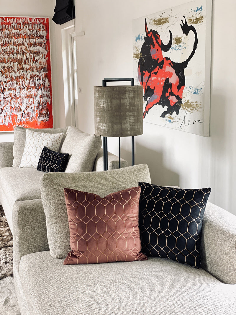 Luxe sierkussen Velvet CRYSTAL Pink - 45 x 45 cm - Lucy&