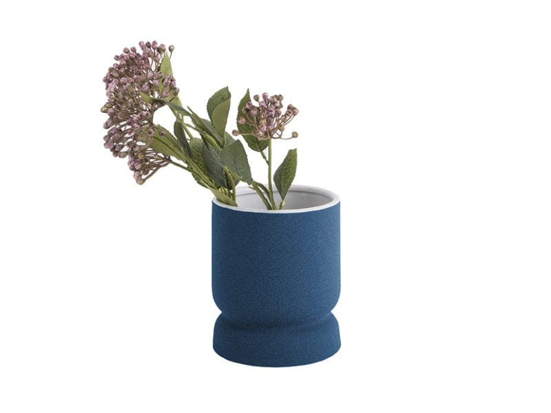 Luxe Vaas CUP Blauw – ø 14 x 16.5 cm - Lucy&