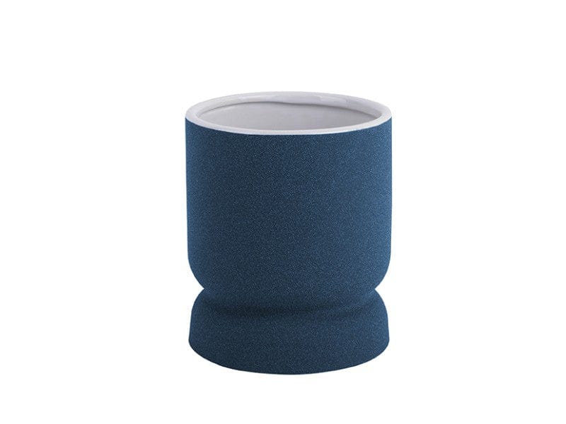 Luxe Vaas CUP Blauw – ø 14 x 16.5 cm - Lucy&