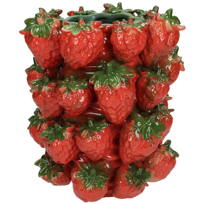 Luxe Bloempot Strawberry Rood – ø 22x22x26 cm - Lucy's Living