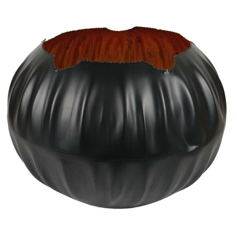 Luxe Vaas Bowl Daantje zwart-goud metaal blauw – ø50x36 cm - Lucy&